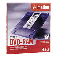Imation Optical Disc, DVD-RAM, Type 2, einseitig beschreibbar, 4.7GB, Einzelstck