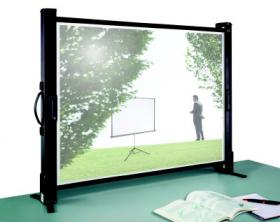 Quartet Projektionswand, Mobile Tisch-Projektionswand, 100cm x 80cm (B x H)